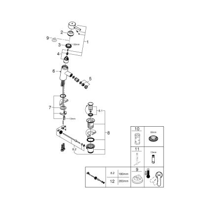 GROHE 32558000 - Bateria bidetowa FEEL DN 15, chrom błyszczący