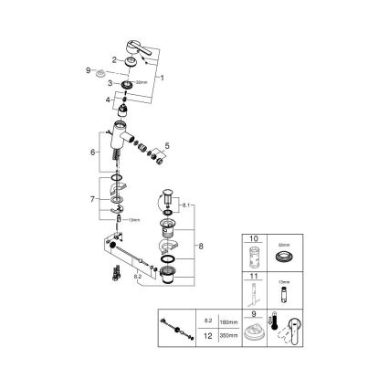 GROHE 32558000 - Bateria bidetowa FEEL DN 15, chrom błyszczący