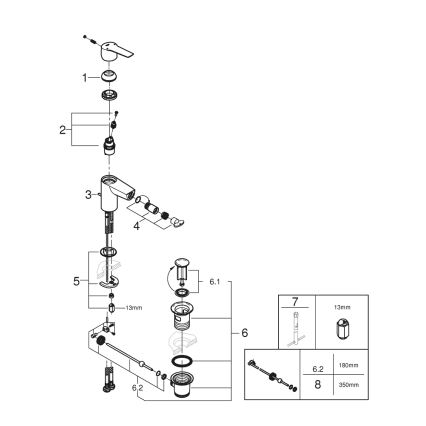 GROHE 325602432 - Bateria bidetowa START rozmiar S czarna