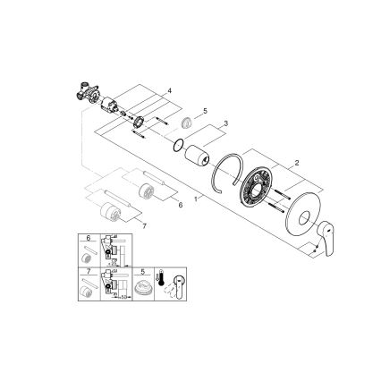 GROHE 32590002 - Bateria prysznicowa START, chrom błyszczący