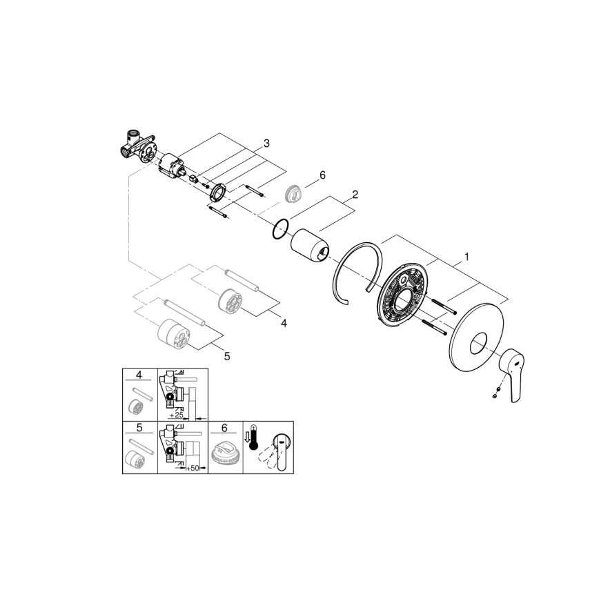 GROHE 32590002 - Bateria prysznicowa START, polerowany chrom