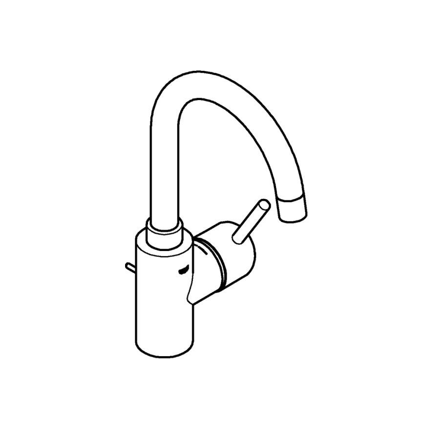 GROHE 32629002 - Bateria umywalkowa CONCETTO, rozmiar L, chrom błyszczący