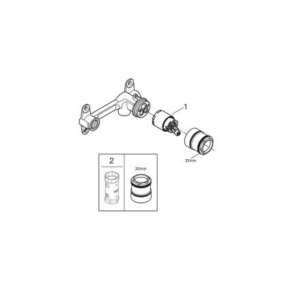 GROHE 32635000 - Bateria podtynkowa DN 15 DR- mosiądz