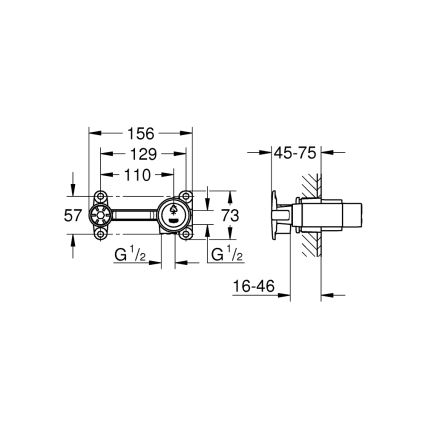 GROHE 32635000 - Bateria podtynkowa DN 15 DR- mosiądz