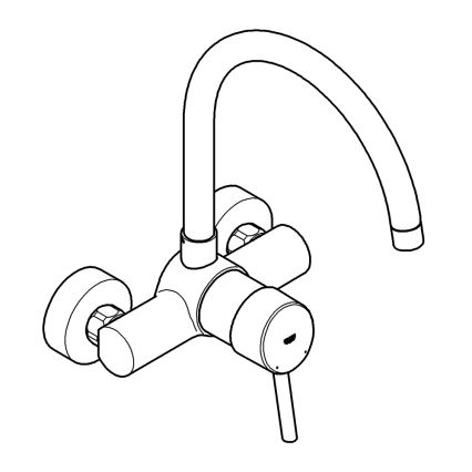 GROHE 32667001 - Bateria zlewozmywakowa CONCETTO 280 mm chrom błyszczący