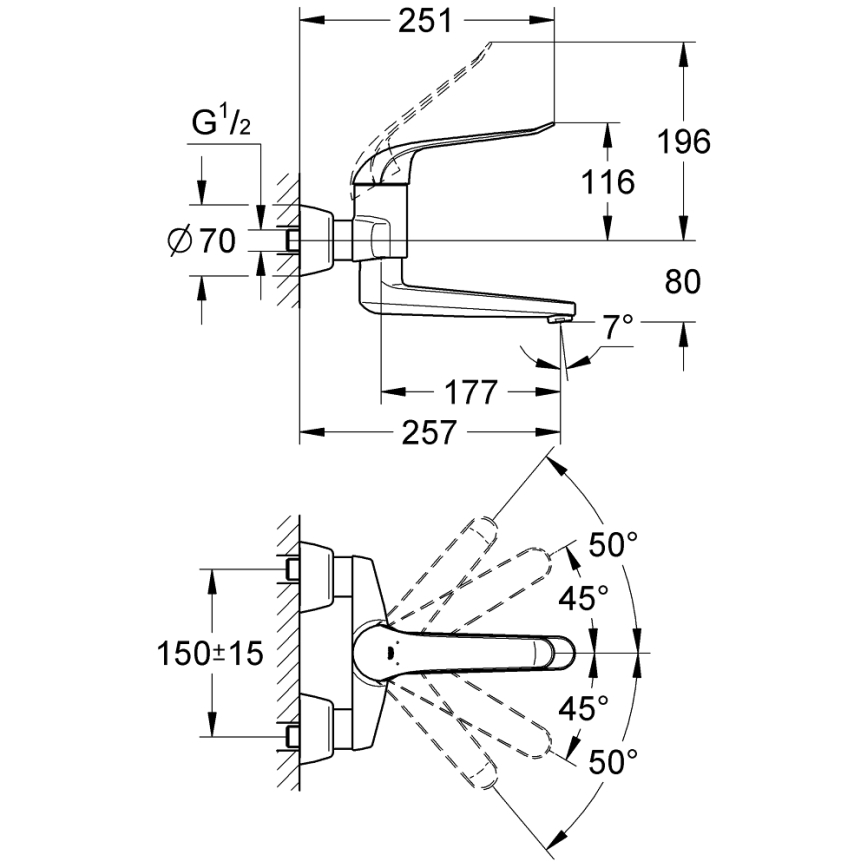 GROHE 32773000 - Bateria umywalkowa EUROECO SPECIAL 257 mm błyszczący chrom