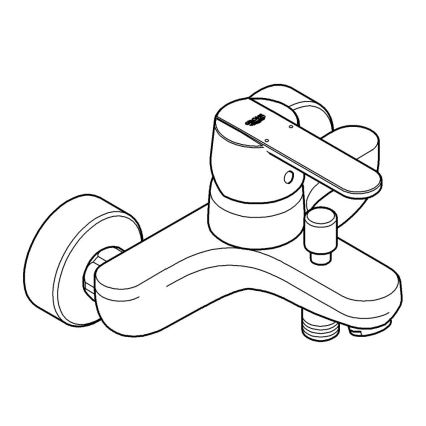 GROHE 32887000 - Bateria wannowa GET DN 15, chrom błyszczący