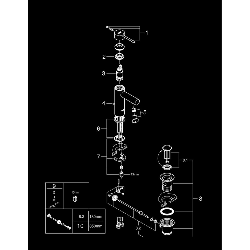 GROHE 32898001 - Bateria umywalkowa ESSENCE DN 15, chrom błyszczący