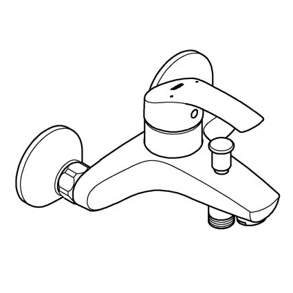 GROHE 33300002 - Bateria wannowa EUROSMART DN 15, chrom błyszczący