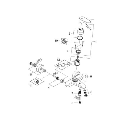 GROHE 33390002 - Bateria wannowa EURODISC COSMOPOLITAN DN 15, chrom błyszczący