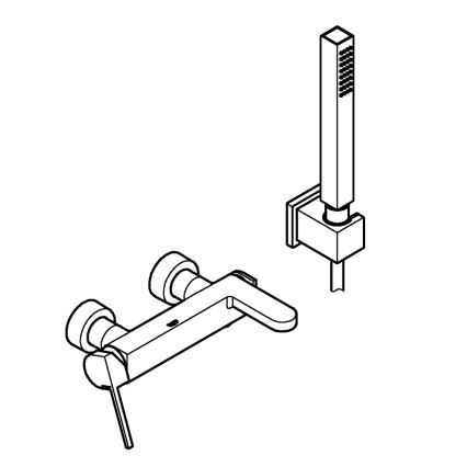 GROHE 33547003 - Zestaw wannowy z baterią PLUS, chrom błyszczący