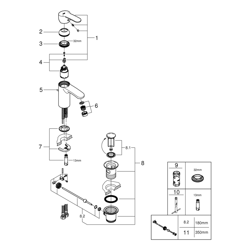 GROHE 3355220E - bateria umywalkowa EUROSTYLE COSMOPOLITAN, chrom błyszczący