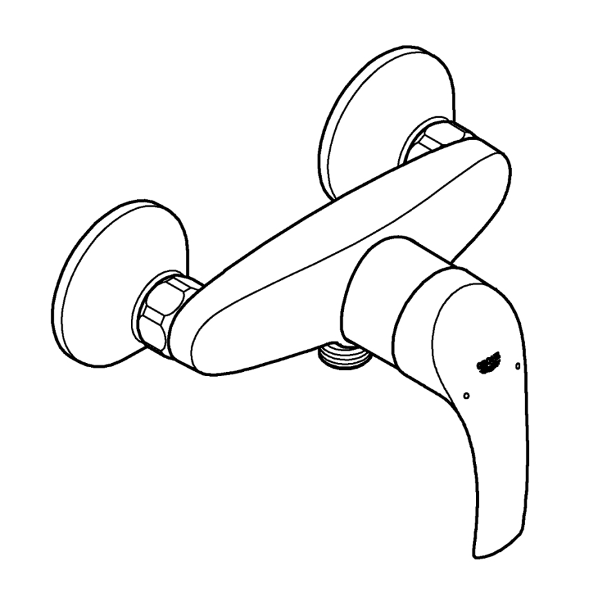 GROHE 33555002 - Bateria prysznicowa EUROSMART DN 15, chrom błyszczący