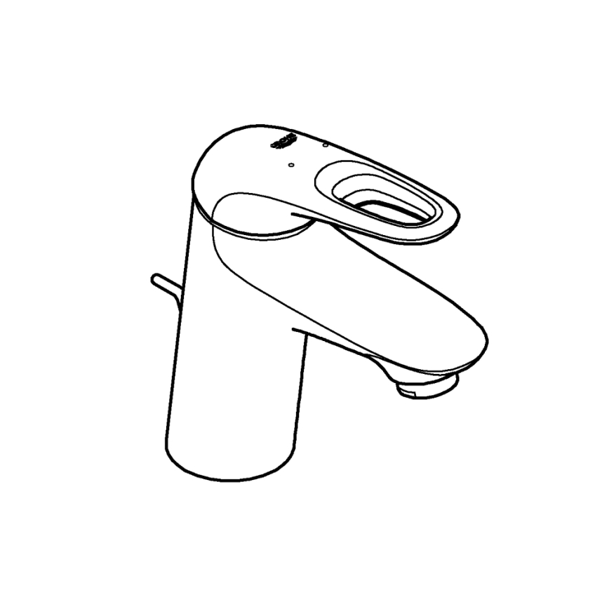 GROHE 33558LS3 - Bateria umywalkowa EUROSTYLE, rozmiar S, biała