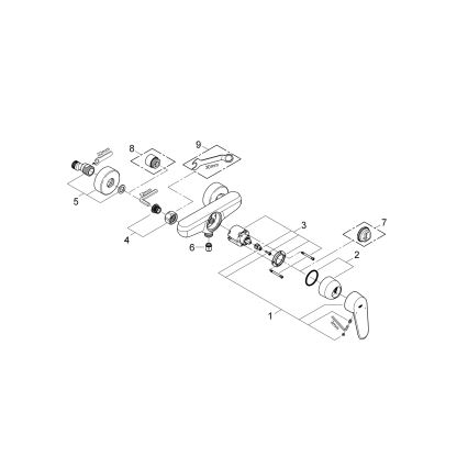 GROHE 33569002 - Bateria prysznicowa EURODISC COSMOPOLITAN DN 15, błyszczący chrom
