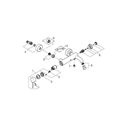GROHE 33624GL1 - bateria wannowa ESSENCE złota