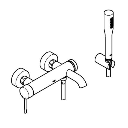 GROHE 33628001 - Zestaw wannowy z baterią ESSENCE DN 15, chrom błyszczący