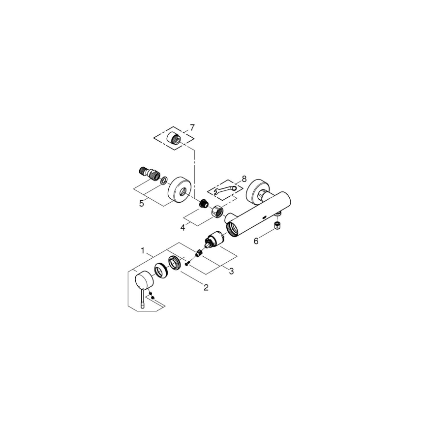 GROHE 33636001 - bateria prysznicowa ESSENCE, chrom błyszczący