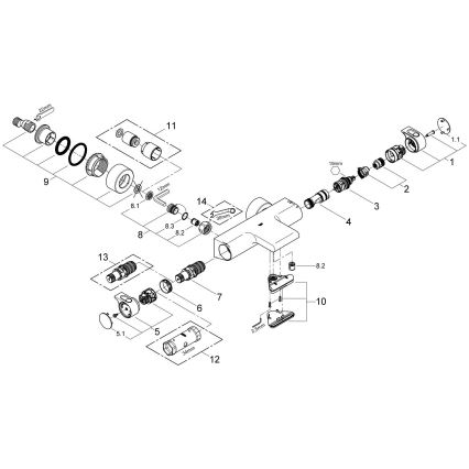 GROHE 34174001 - Termostatyczna bateria wannowa GROHTHERM 2000 172 mm chrom błyszczący