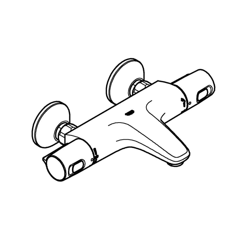 GROHE 34227002 - Termostatyczna bateria wannowa PRECISION TREND DN 15, błyszczący chrom