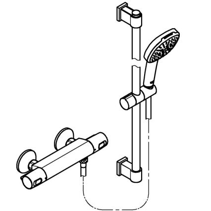 GROHE 34237003 - Termostatyczna bateria prysznicowa PRECISION TREND 150 mm chrom