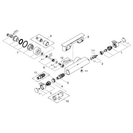 GROHE 34469001 - Termostatyczna bateria prysznicowa GROHTHERM 2000 DN 15 chrom