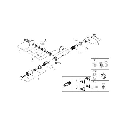 GROHE 345942430 - Termostatyczna bateria prysznicowa PRECISION START DN 15 czarna