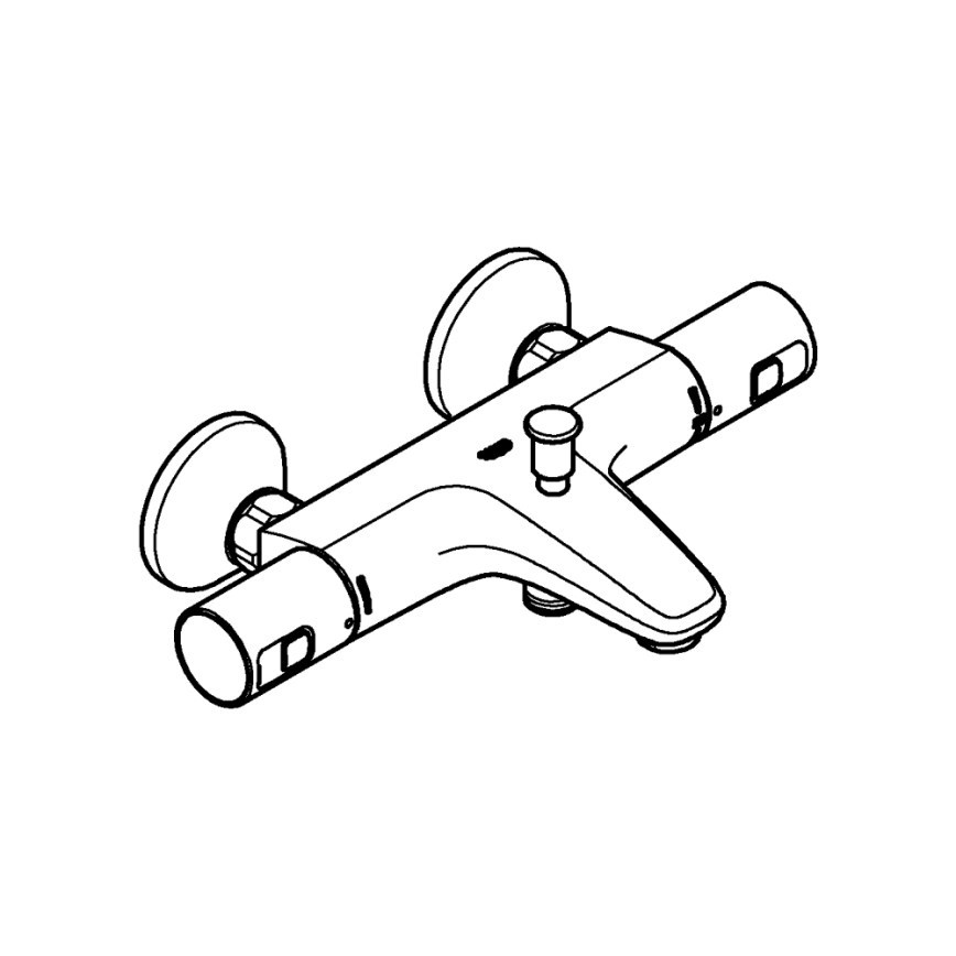 GROHE 345982430 - Bateria wannowa termostatyczna PRECISION START 168 mm czarna