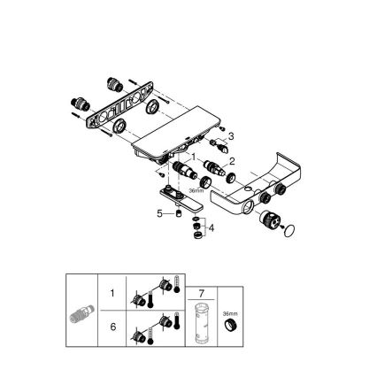 GROHE 34718000 - Termostatyczna bateria wannowa GROHTHERM SMARTCONTROL 12” chrom