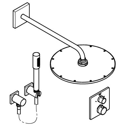 GROHE 34730000 - Zestaw prysznicowy GROHTHERM RAINSHOWER COSMOPOLITAN 310 422 mm chrom