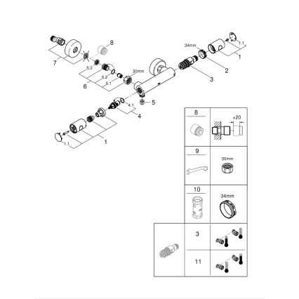 GROHE 34773000 - Termostatyczna bateria prysznicowa PRECISION GET DN 15 błyszczący chrom