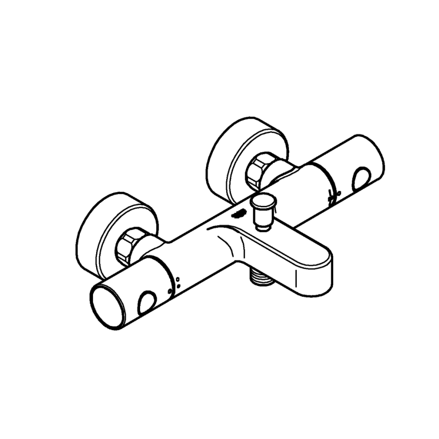 GROHE 34774000 - Termostatyczna bateria wannowa PRECISION GET DN 15, chrom błyszczący