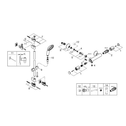 GROHE 34805001 - Termostatyczna bateria prysznicowa PRECISION FLOW DN 15 chrom