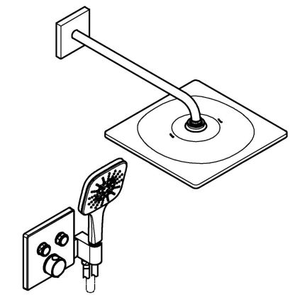 GROHE 34876000 - System prysznicowy PRECISION SMARTCONTROL 310 × 310 mm chrom