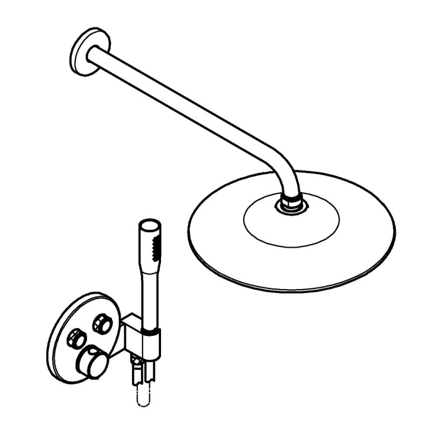 GROHE 34878000 - System prysznicowy PRECISION SMARTCONTROL 260 mm, chrom błyszczący