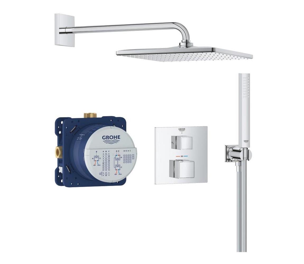 GROHE 34879000 - Podtynkowy system prysznicowy PRECISION CUBE 310 × 310 mm chrom