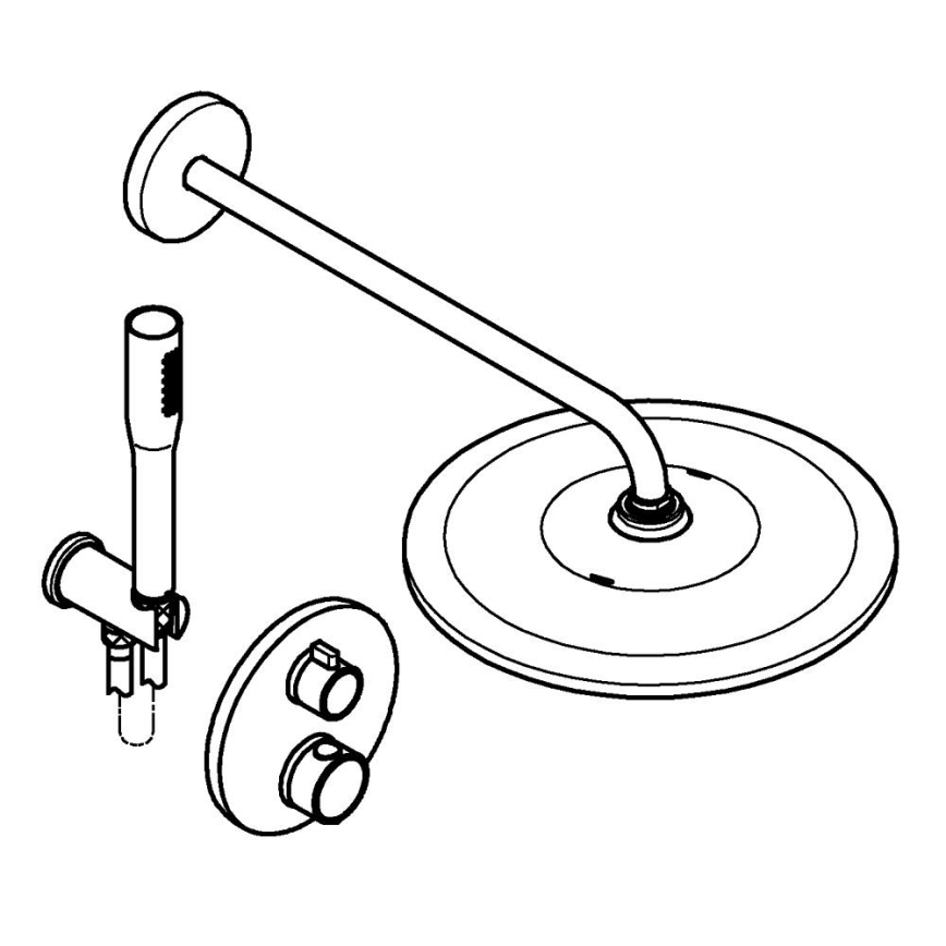 GROHE 34880000 - Podtynkowa statyczna bateria prysznicowa GROHTHERM SMARTCONTROL chrom