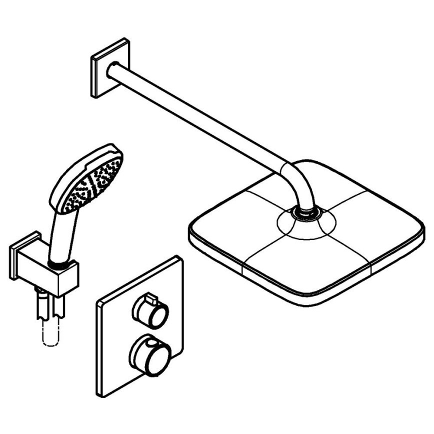 GROHE 34882000 - System prysznicowy PRECISION VITALIO COMFORT 250 błyszczący chrom