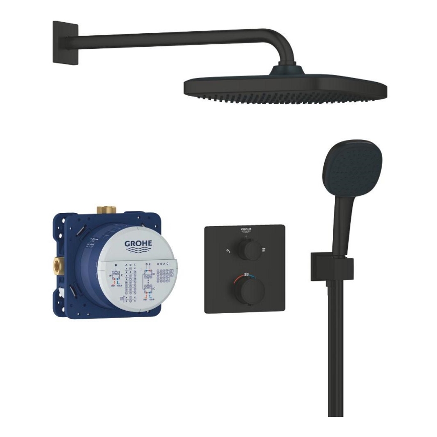 GROHE 348822430 - Zestaw prysznicowy PRECISION 250 × 250 mm czarny