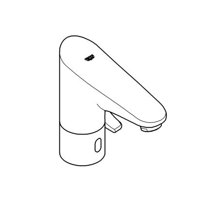 GROHE 36207001 - Elektroniczna bateria umywalkowa EUROPLUS E DN 15, chrom błyszczący