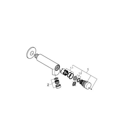 GROHE 36266000 - Samozamykający zawór ścienny EUROECO COSMOPOLITAN T DN 15 chrom