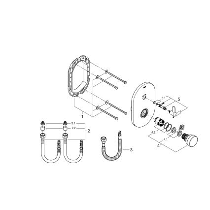 GROHE 36321000 - Samozamykająca bateria prysznicowa EUROSMART COSMOPOLITAN T chrom