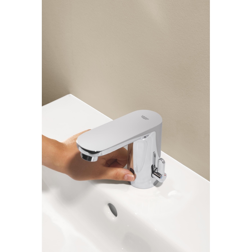 GROHE 36366002 - Elektroniczna bateria umywalkowa GET E, chrom błyszczący