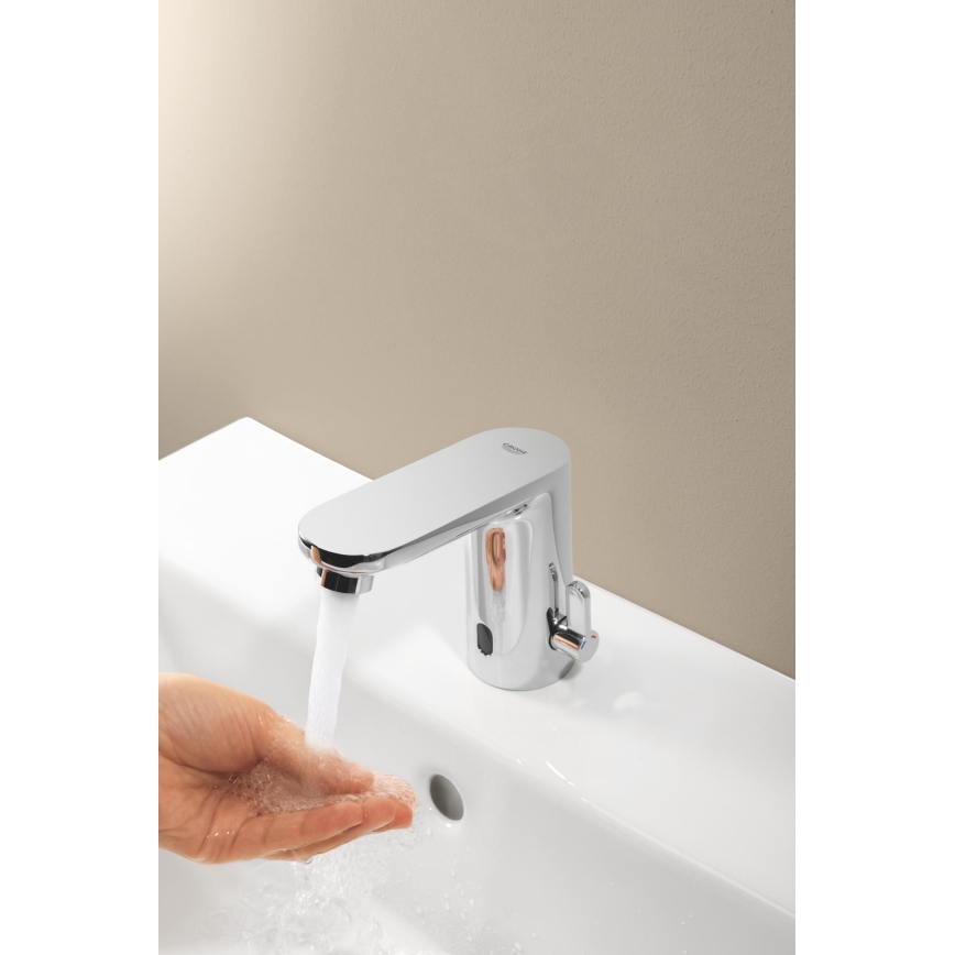 GROHE 36366002 - Elektroniczna bateria umywalkowa GET E, chrom błyszczący