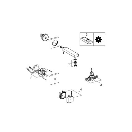 GROHE 36442000 - Bezdotykowa bateria elektroniczna EUROCUBE E, chrom błyszczący
