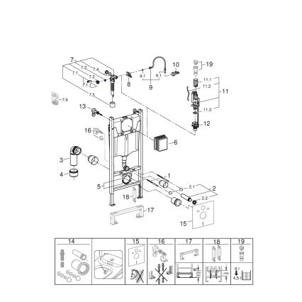GROHE 36497000 - Moduł do WC SOLIDO 1,13 m biały