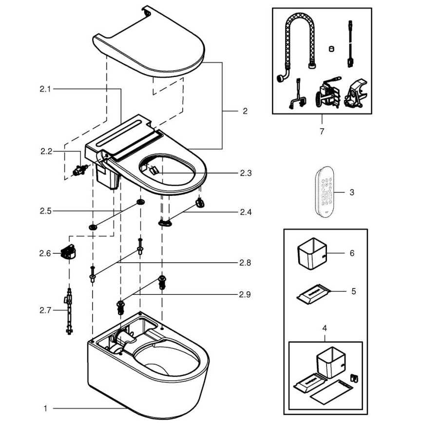 GROHE 36507SH0 - Toaleta myjąca SENSIA 600 × 387 × 403 mm ceramika/biała