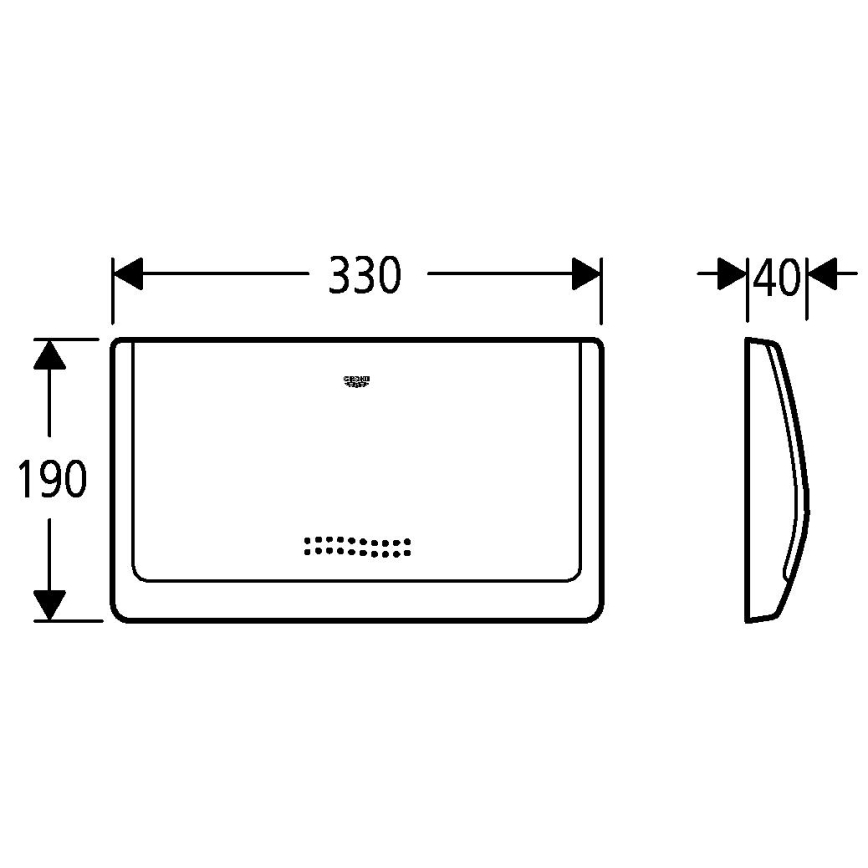 GROHE 37053SH0 - Przycisk spłukujący CLASSIC 330 × 190 mm biały