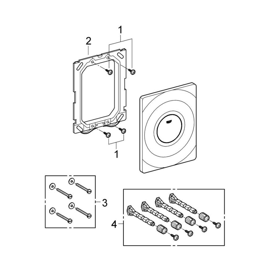 GROHE 37063SH0 - Przycisk sterujący SURF 156 × 197 mm biały