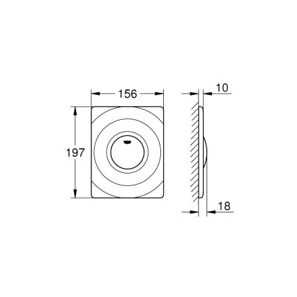 GROHE 37063SH0 - Przycisk sterujący SURF 156 × 197 mm biały